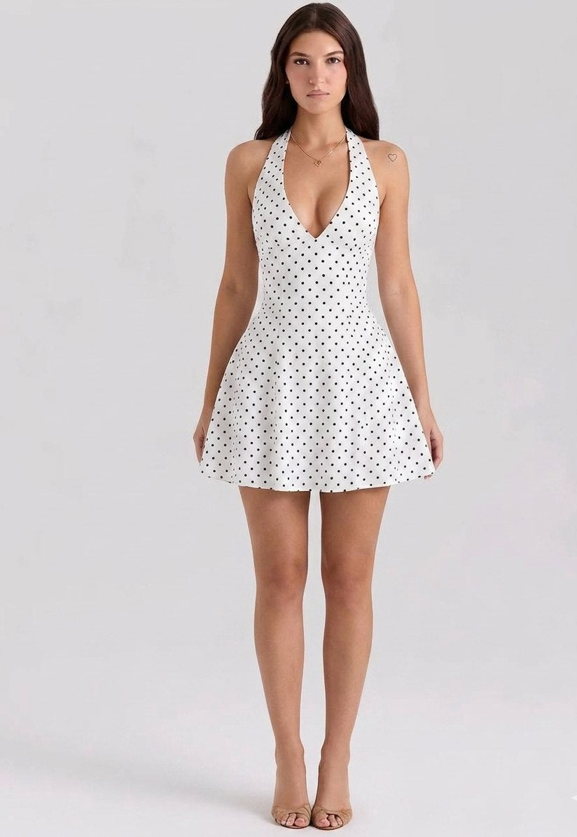 OLYVA – Mini-Kleid mit Punktemuster