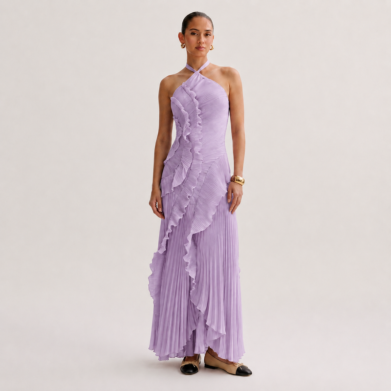 OLYVA - Abendkleid mit Rüschen