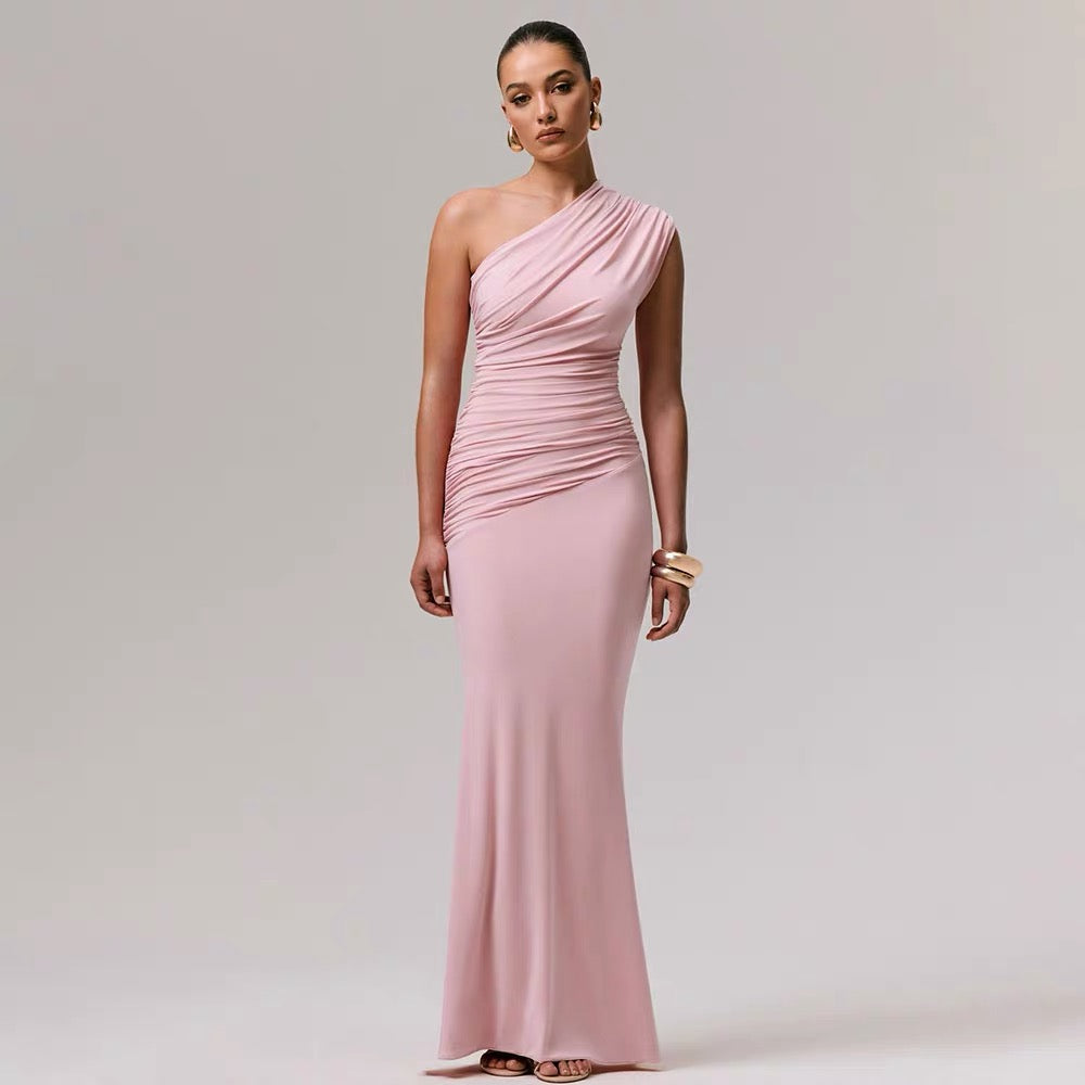 OLYV –Maxikleid One-Shoulder-Schnitt