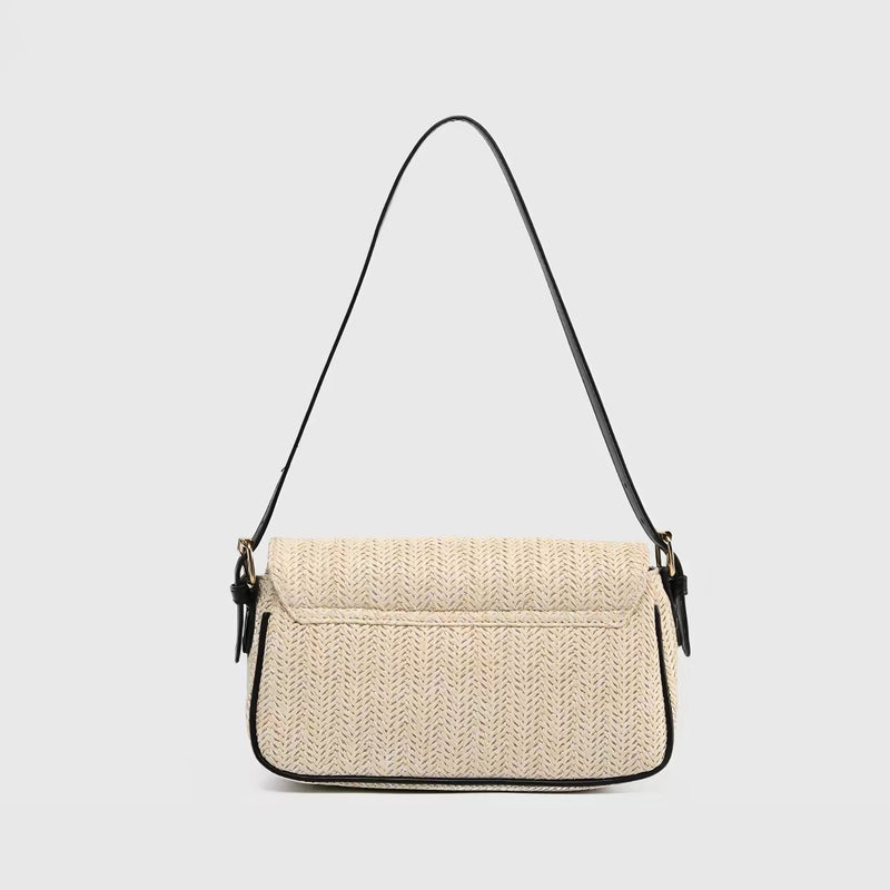 OLYVA - Bucket Bag mit braunem Gurt