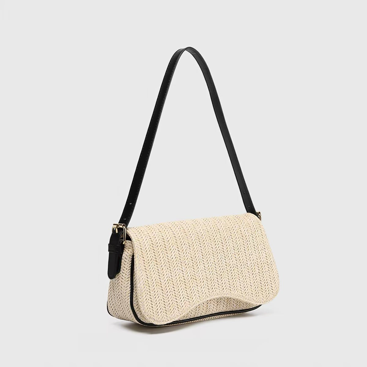 OLYVA - Bucket Bag mit braunem Gurt