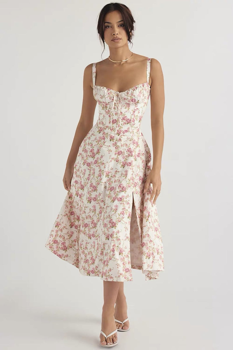 OLYVA-Minikleid mit Blumenmuster