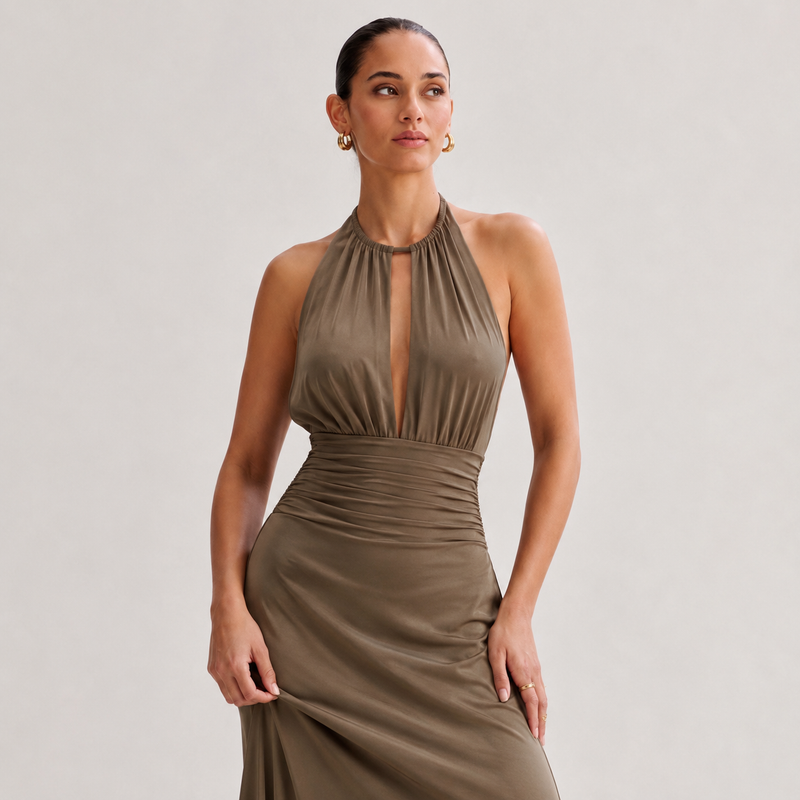OLYVA – Maxikleid mit Neckholder