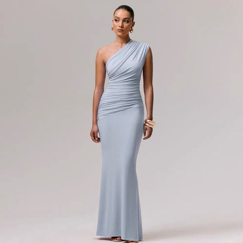 OLYV –Maxikleid One-Shoulder-Schnitt