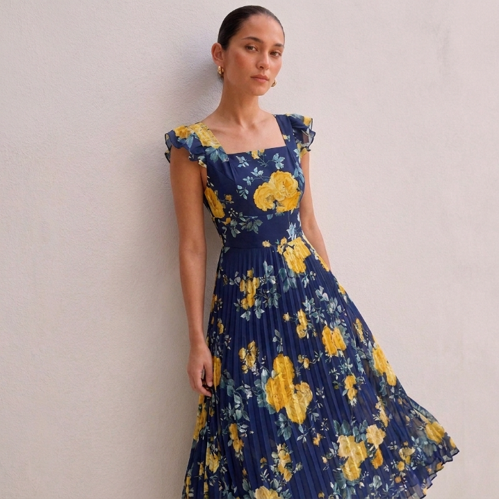 OLYVA – Aurelia Blumen-Maxikleid