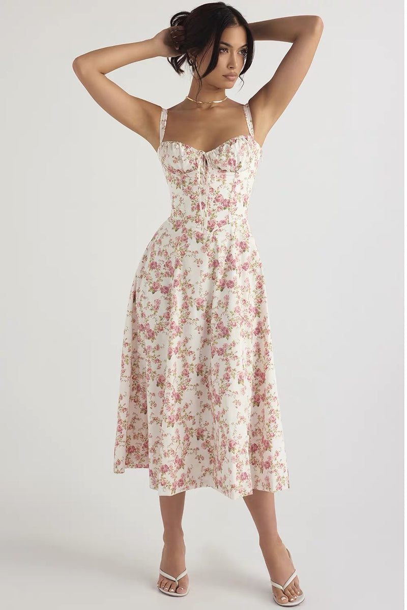 OLYVA-Minikleid mit Blumenmuster