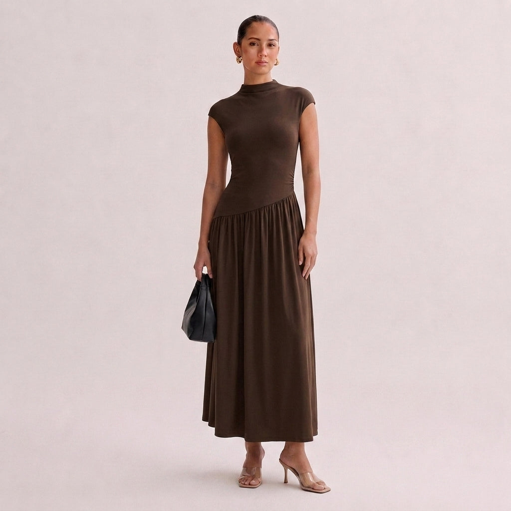 OLYVA-Kleid mit figurbetontem Oberteil