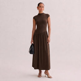 OLYVA-Kleid mit figurbetontem Oberteil