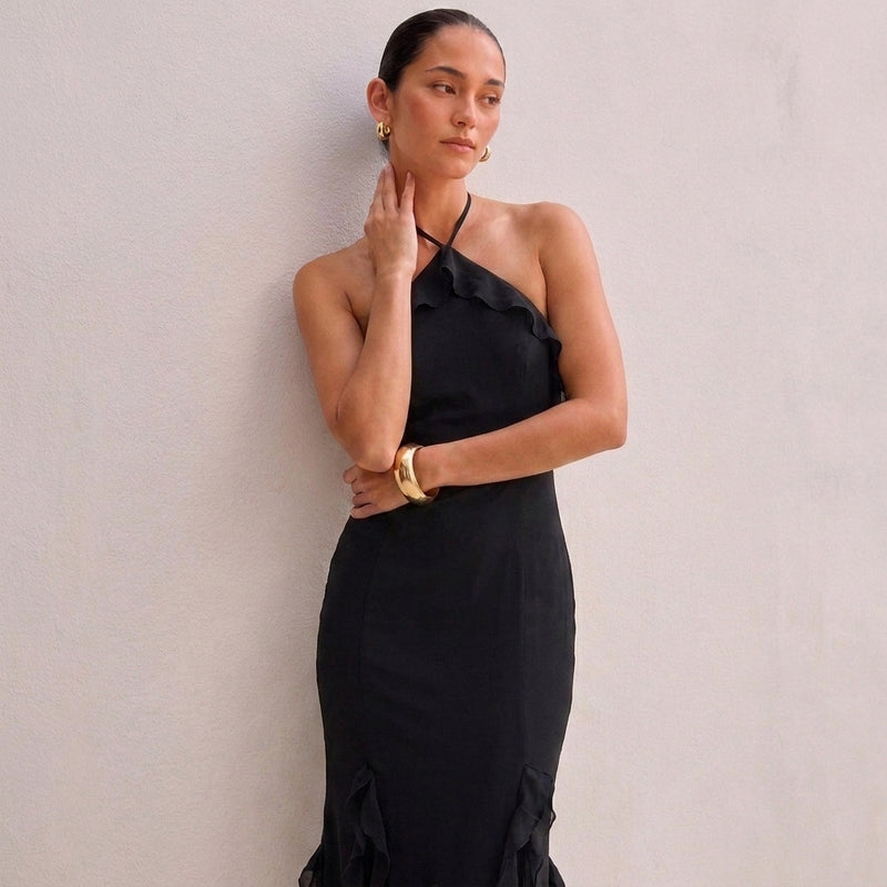 OLYVA – Elodie Rüschen-Maxikleid